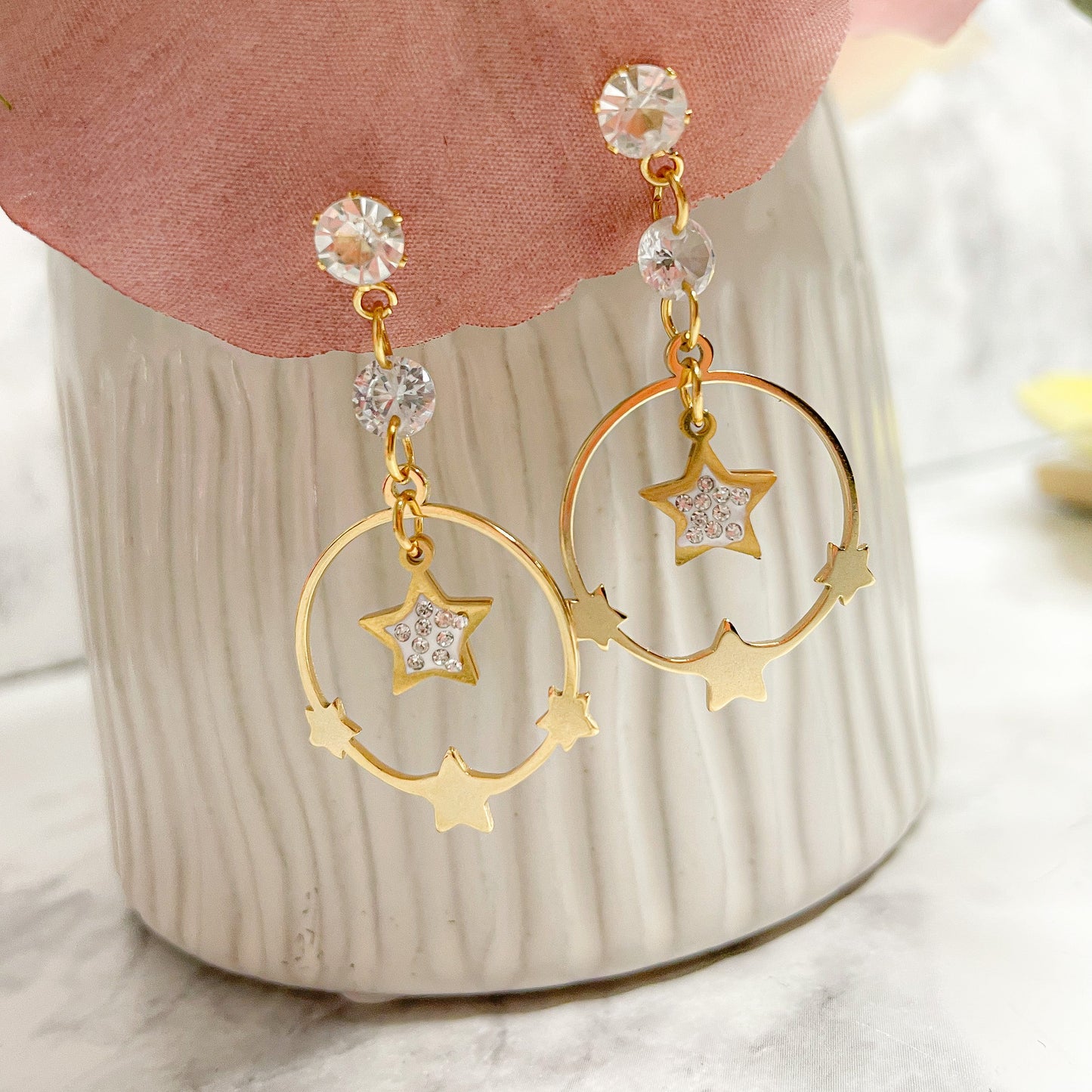 Star Earrings Stainless Steel