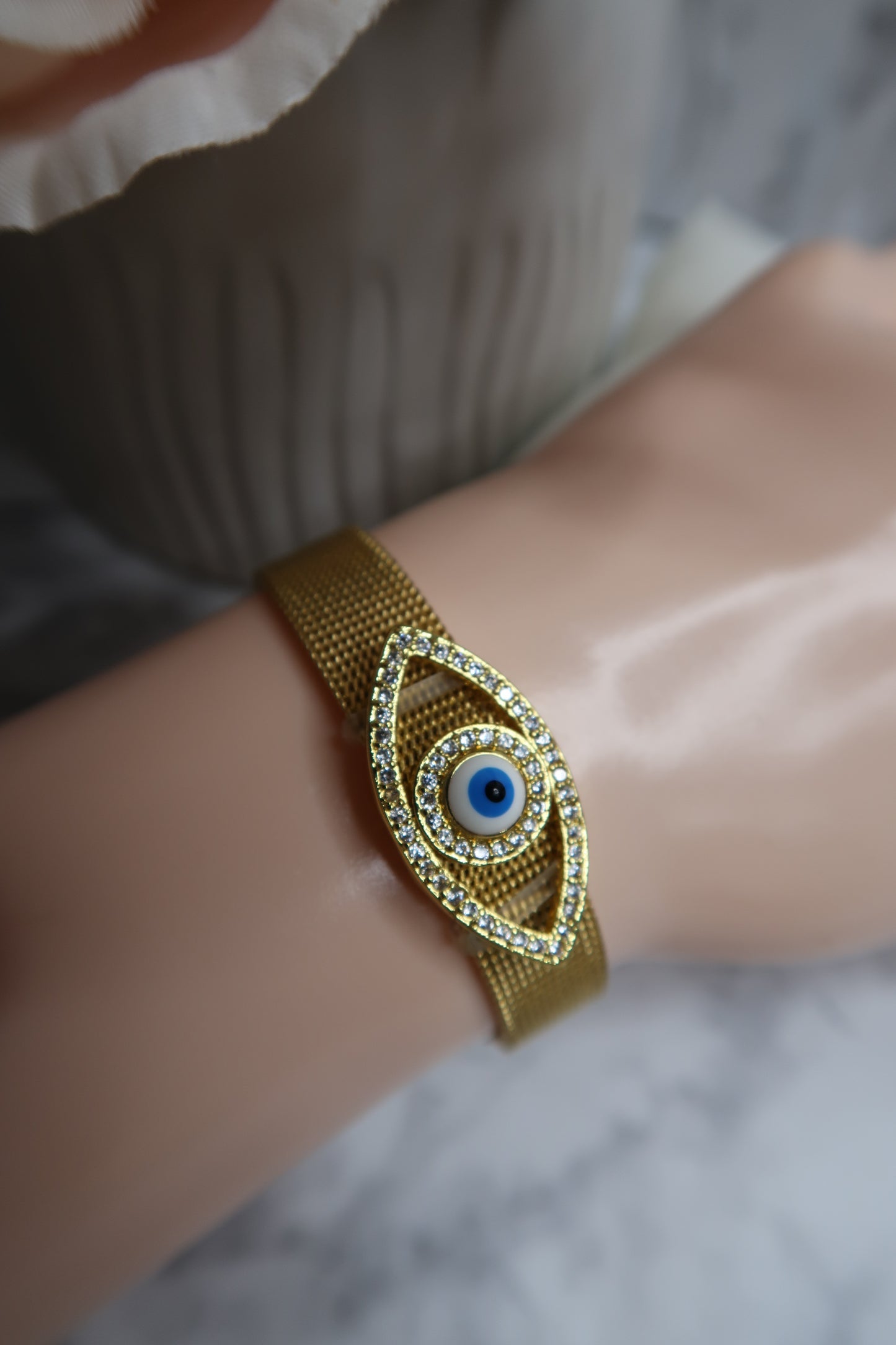 Belt Style Evil Eye Bracelet