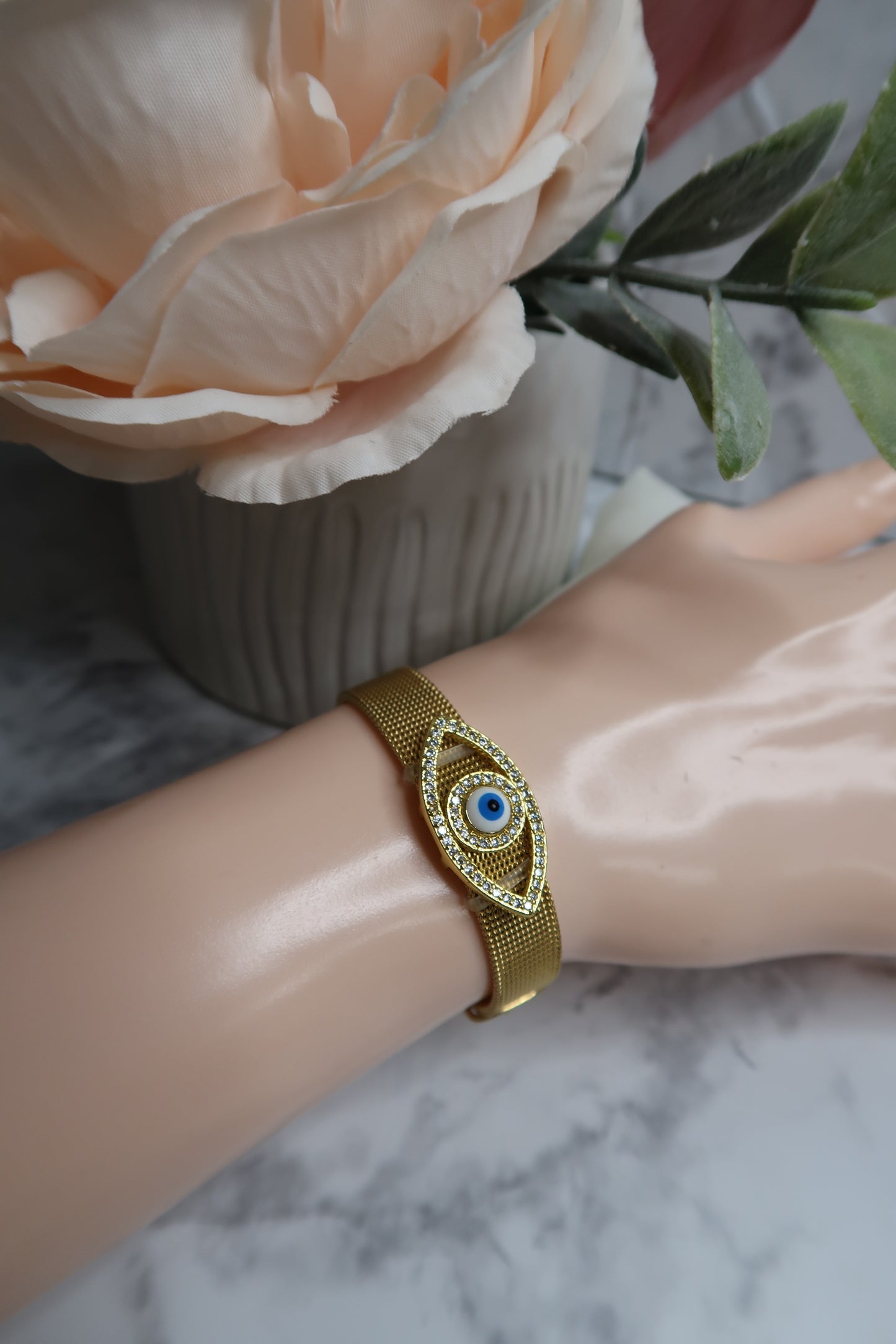 Belt Style Evil Eye Bracelet